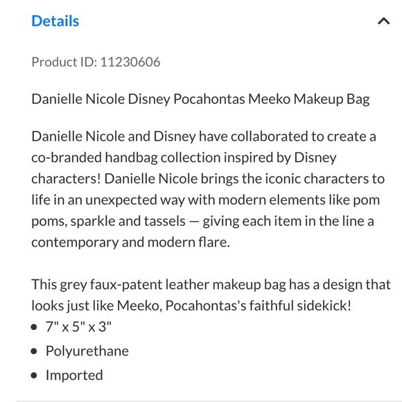 NWT Danielle Nicole x Disney Meeko Cosmetic Bag - Picture 10 of 10